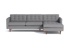 Beverly 2pc Sectional Sofa :: Leg Finish: Pecan / Configuration: RAF - Chaise on the Right