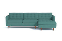 Beverly 2pc Sectional Sofa :: Leg Finish: Pecan / Configuration: RAF - Chaise on the Right