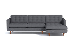 Beverly 2pc Sectional Sofa :: Leg Finish: Pecan / Configuration: RAF - Chaise on the Right