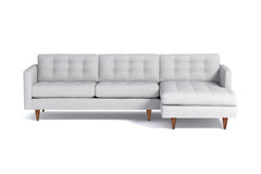 Beverly 2pc Sectional Sofa :: Leg Finish: Pecan / Configuration: RAF - Chaise on the Right