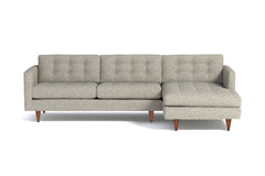 Beverly 2pc Sectional Sofa :: Leg Finish: Pecan / Configuration: RAF - Chaise on the Right