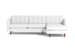 Beverly 2pc Sectional Sofa :: Leg Finish: Pecan / Configuration: RAF - Chaise on the Right