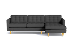 Beverly 2pc Sectional Sofa :: Leg Finish: Natural / Configuration: RAF - Chaise on the Right