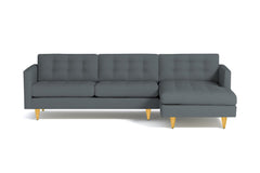 Beverly 2pc Sectional Sofa :: Leg Finish: Natural / Configuration: RAF - Chaise on the Right