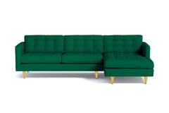 Beverly 2pc Sectional Sofa :: Leg Finish: Natural / Configuration: RAF - Chaise on the Right