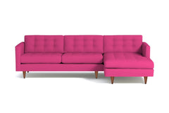 Beverly 2pc Sectional Sofa :: Leg Finish: Pecan / Configuration: RAF - Chaise on the Right