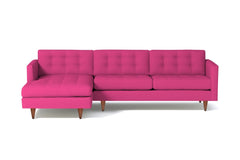 Beverly 2pc Sectional Sofa :: Leg Finish: Pecan / Configuration: LAF - Chaise on the Left
