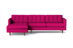 Beverly 2pc Sectional Sofa :: Leg Finish: Pecan / Configuration: LAF - Chaise on the Left