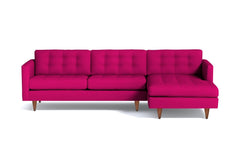 Beverly 2pc Sectional Sofa :: Leg Finish: Pecan / Configuration: RAF - Chaise on the Right