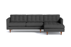 Beverly 2pc Sectional Sofa :: Leg Finish: Pecan / Configuration: RAF - Chaise on the Right
