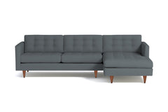 Beverly 2pc Sectional Sofa :: Leg Finish: Pecan / Configuration: RAF - Chaise on the Right