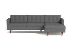 Beverly 2pc Sectional Sofa :: Leg Finish: Pecan / Configuration: RAF - Chaise on the Right