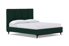 Carter Upholstered Velvet Bed :: Leg Finish: Espresso / Size: Full Size