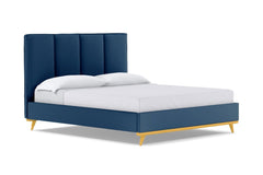 Carter Upholstered Bed :: Leg Finish: Natural / Size: Queen Size