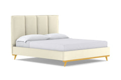 Carter Upholstered Bed :: Leg Finish: Natural / Size: California King
