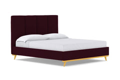 Carter Upholstered Velvet Bed :: Leg Finish: Natural / Size: California King