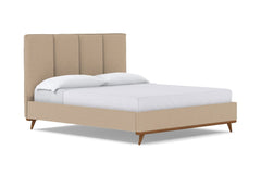 Carter Upholstered Bed :: Leg Finish: Pecan / Size: Full Size