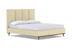 Carter Upholstered Bed :: Leg Finish: Pecan / Size: Queen Size