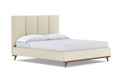 Carter Upholstered Bed :: Leg Finish: Pecan / Size: Full Size
