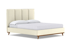 Carter Upholstered Bed :: Leg Finish: Pecan / Size: Queen Size