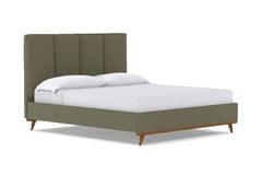 Carter Upholstered Bed :: Leg Finish: Pecan / Size: Full Size