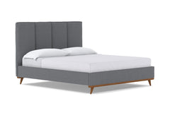 Carter Upholstered Bed :: Leg Finish: Pecan / Size: Queen Size