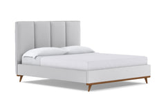 Carter Upholstered Bed :: Leg Finish: Pecan / Size: King