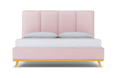 Carter Upholstered Velvet Bed :: Leg Finish: Natural / Size: California King