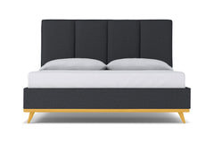 Carter Upholstered Bed :: Leg Finish: Natural / Size: Queen Size