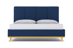 Carter Upholstered Velvet Bed :: Leg Finish: Natural / Size: California King