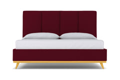 Carter Upholstered Velvet Bed :: Leg Finish: Natural / Size: California King