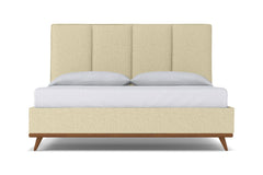 Carter Upholstered Bed :: Leg Finish: Pecan / Size: Queen Size