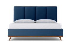 Carter Upholstered Bed :: Leg Finish: Pecan / Size: California King
