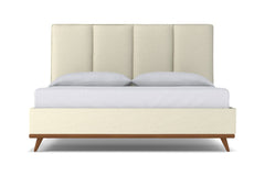 Carter Upholstered Bed :: Leg Finish: Pecan / Size: Full Size