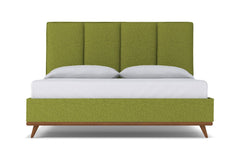 Carter Upholstered Bed :: Leg Finish: Pecan / Size: California King