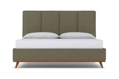 Carter Upholstered Bed :: Leg Finish: Pecan / Size: California King