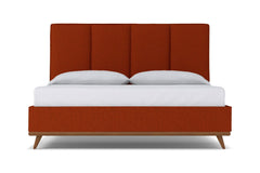 Carter Upholstered Bed :: Leg Finish: Pecan / Size: King