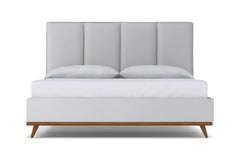 Carter Upholstered Bed :: Leg Finish: Pecan / Size: Full Size
