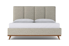 Carter Upholstered Bed :: Leg Finish: Pecan / Size: Full Size