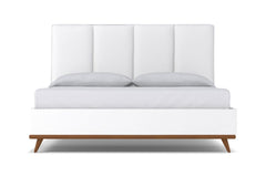Carter Upholstered Bed :: Leg Finish: Pecan / Size: King