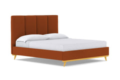 Carter Upholstered Velvet Bed :: Leg Finish: Natural / Size: California King