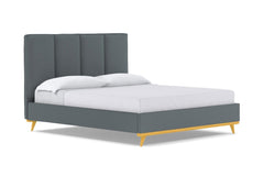 Carter Upholstered Bed :: Leg Finish: Natural / Size: Queen Size