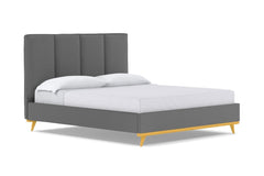 Carter Upholstered Bed :: Leg Finish: Natural / Size: Queen Size