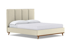 Carter Upholstered Bed :: Leg Finish: Pecan / Size: Queen Size