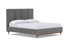 Carter Upholstered Bed :: Leg Finish: Pecan / Size: Full Size