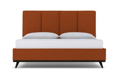 Carter Upholstered Velvet Bed :: Leg Finish: Espresso / Size: King