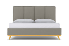 Carter Upholstered Velvet Bed :: Leg Finish: Natural / Size: California King
