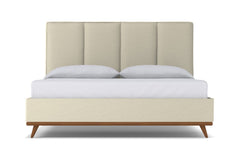 Carter Upholstered Bed :: Leg Finish: Pecan / Size: King