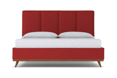 Carter Upholstered Bed :: Leg Finish: Pecan / Size: Queen Size