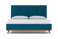 Carter Upholstered Bed :: Leg Finish: Pecan / Size: Full Size